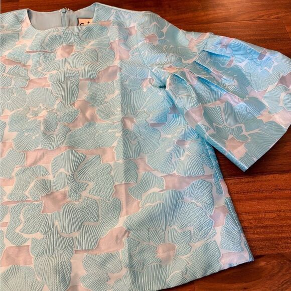 Tuckernuck Cyan Fil Coupe Harper Bell Sleeve Blouse NWT - Picture 4 of 6
